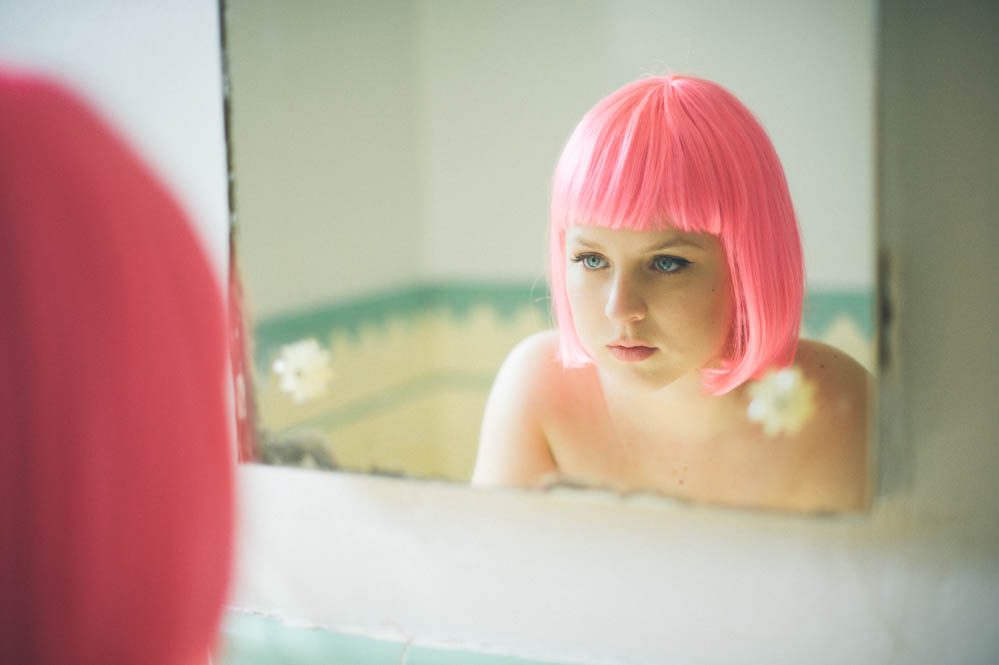 Pink Hair Los Angeles Boudoir Session by Briana Morrison