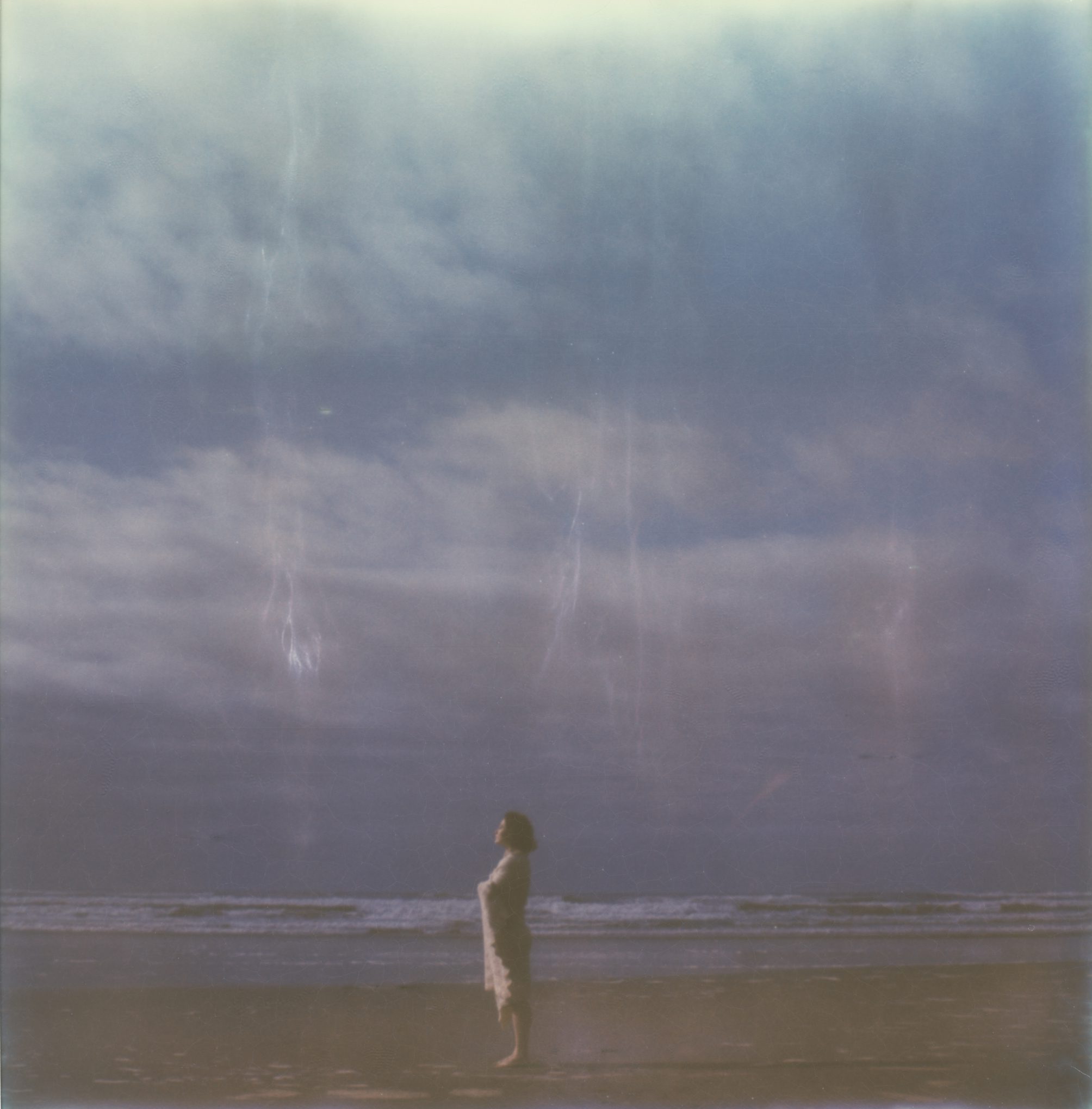 Polaroid of Boudoir Photography on the Beach by Portland Nude Photographer Briana Morrison
