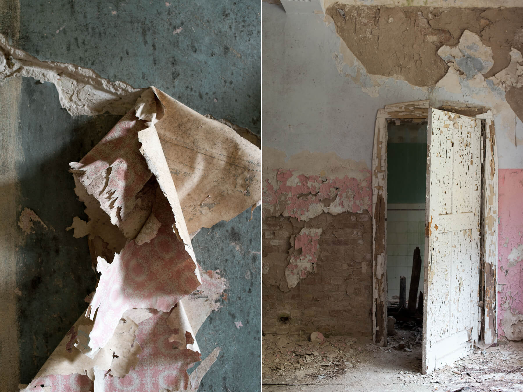 The decaying interior of Heilstätten Hohenlychen Sanatorium in Lychen, Germany. Photographs by Berlin Portrait Photographer Briana Morrison