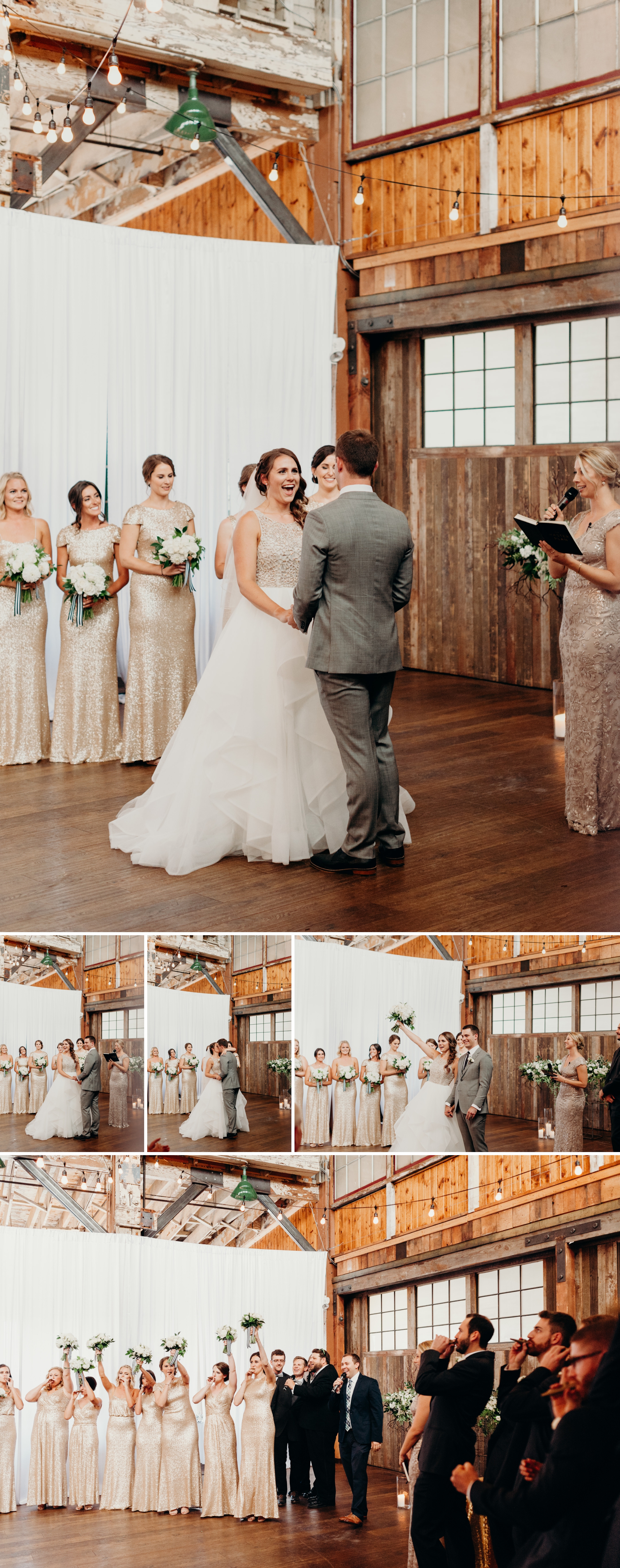 A super wonderful wedding ceremony in Seattle, Washington. By Sodo Park wedding photographer Briana Morrison.