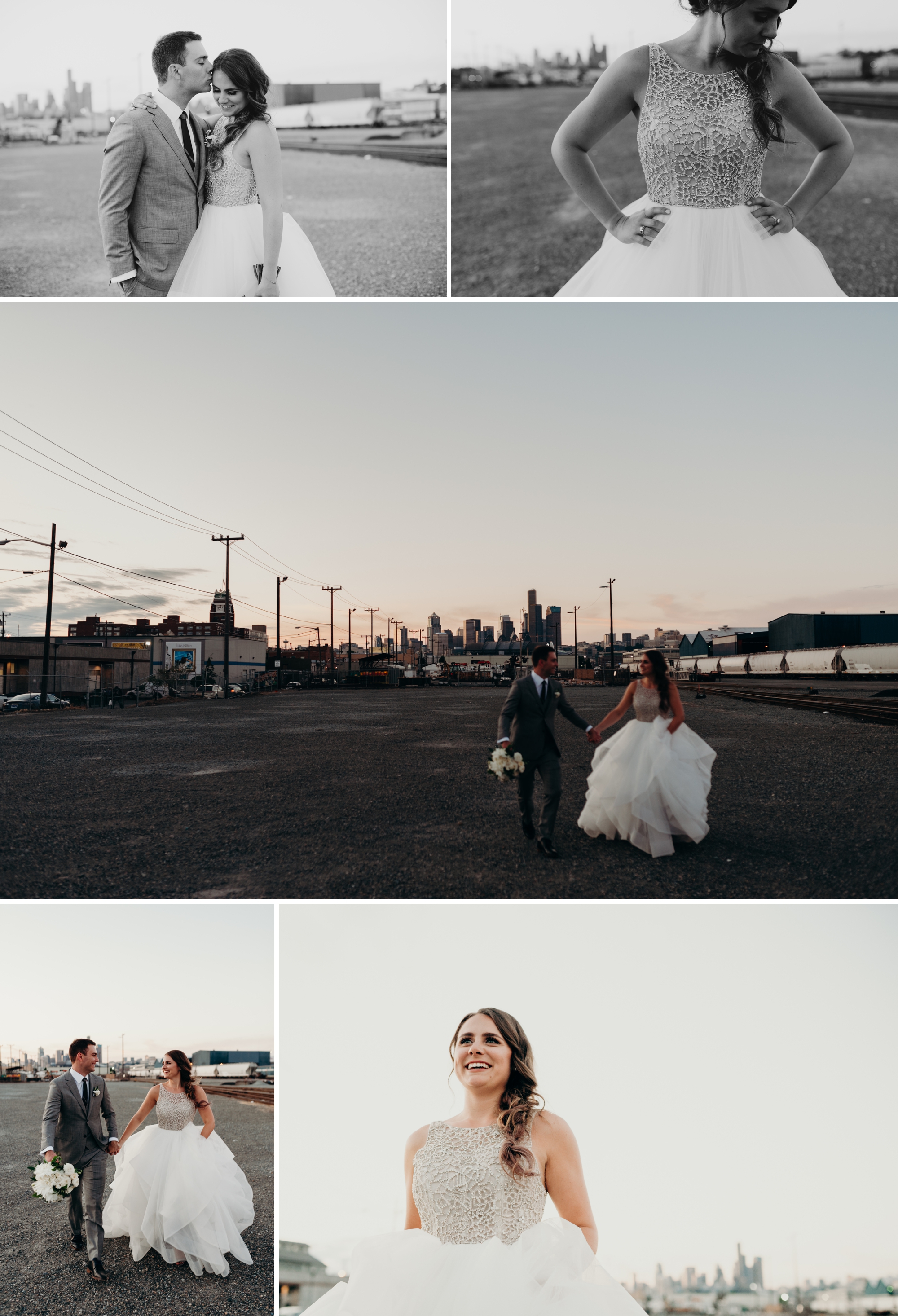 Magical light makes for beautiful bridal portraits. By Seattle, Washington wedding photographer Briana Morrison.
