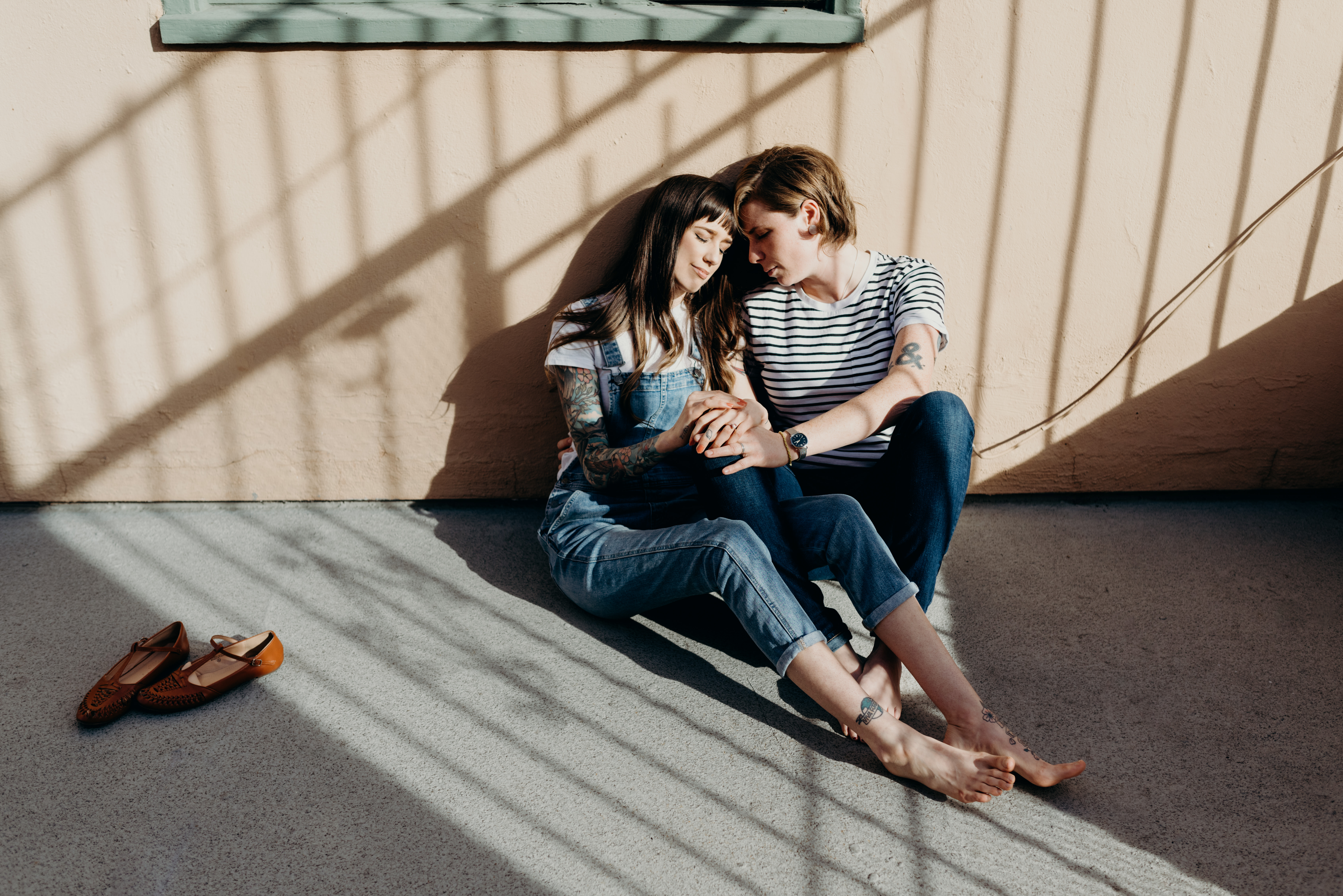 An in-home love story about two women. By San Diego engagement photographer Briana Morrison.