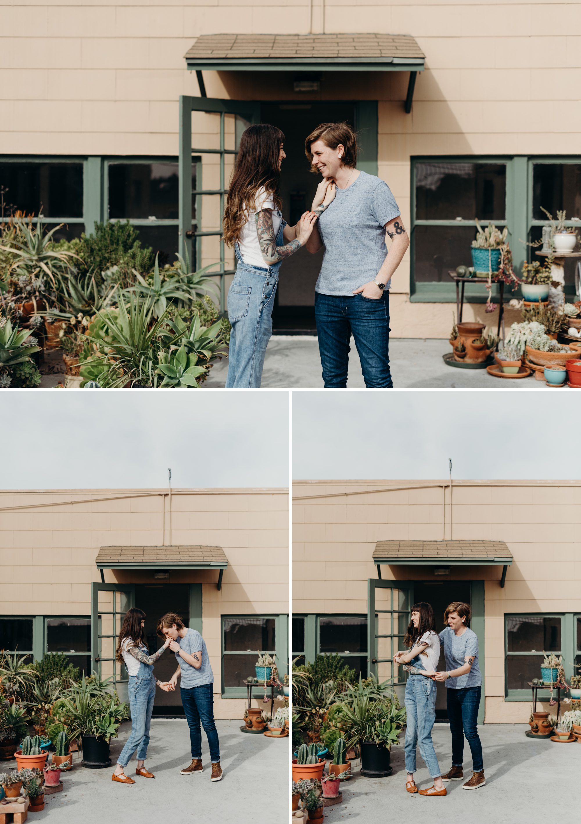 All the cutes with this sweet couple on their rooftop garden. By North Park San Diego engagement photographer Briana Morrison.