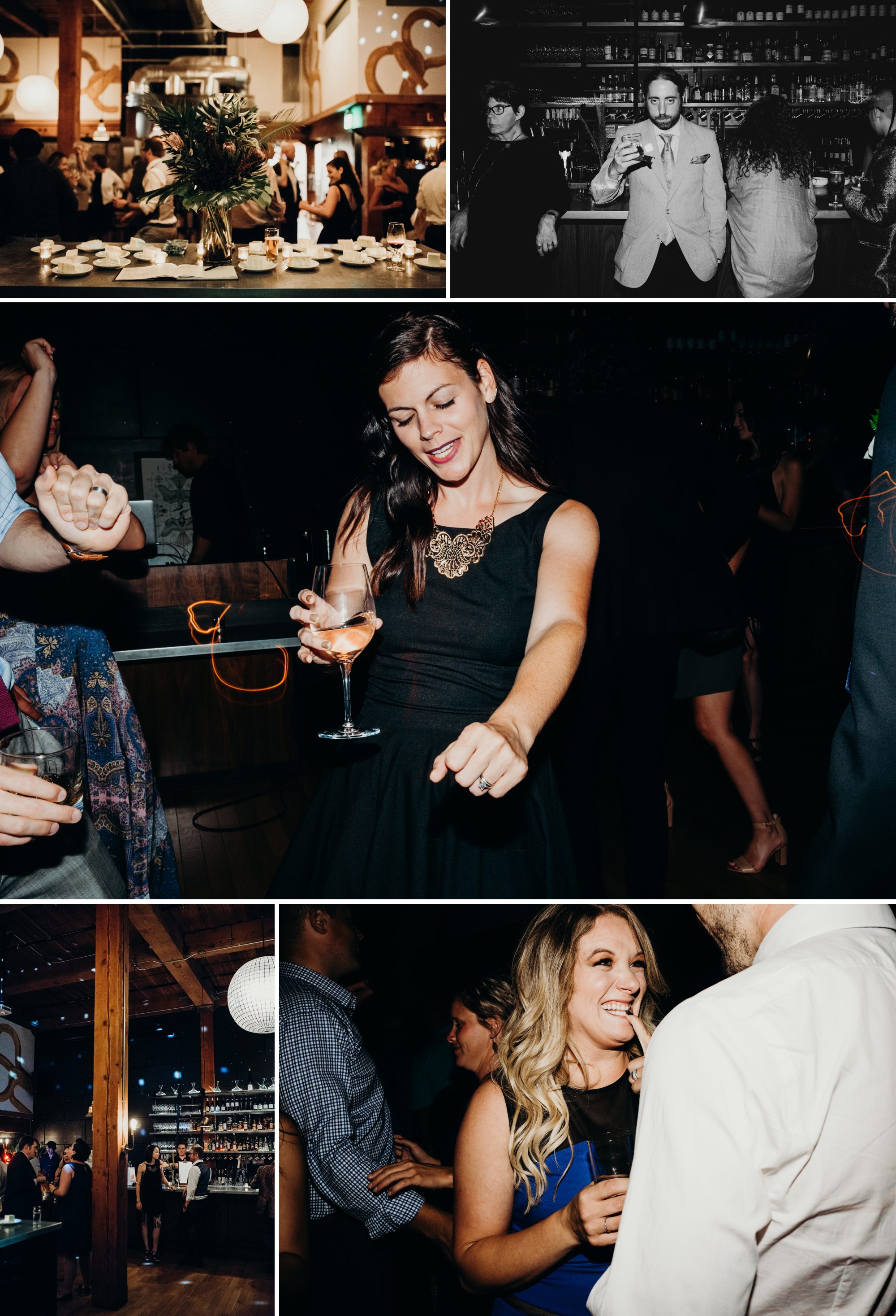 A fun wedding reception dance party. By Plaza del Toro wedding photographer Briana Morrison.
