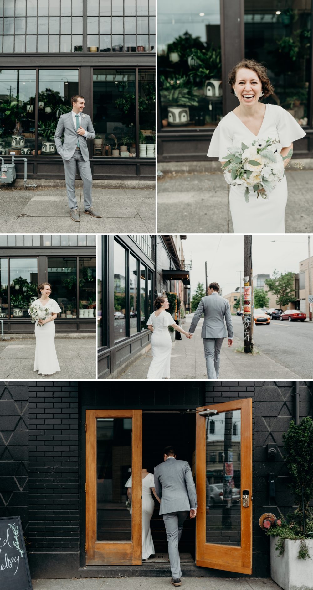 Cute and classy bride and groom by Portland wedding photographer Briana Morrison