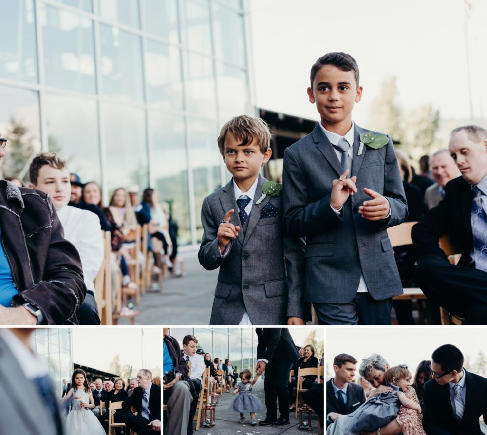 Here come the ring bearers and flower girls! Interpretive Center Museum wedding by Briana Morrison Photography