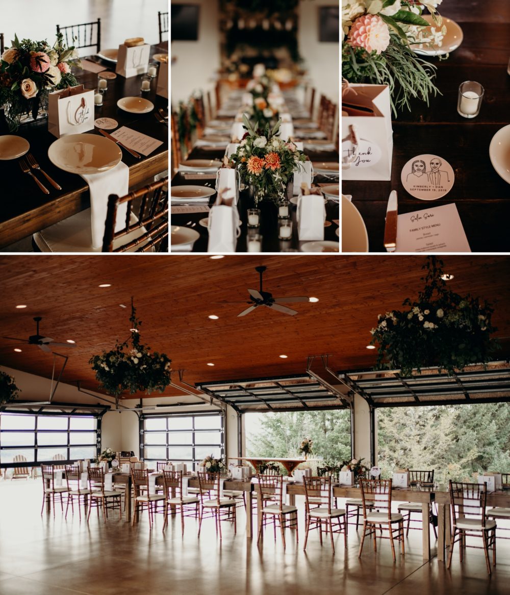 Reception details at Youngberg Hill - by Pacific Northwest Wedding Photographer, Briana Morrison