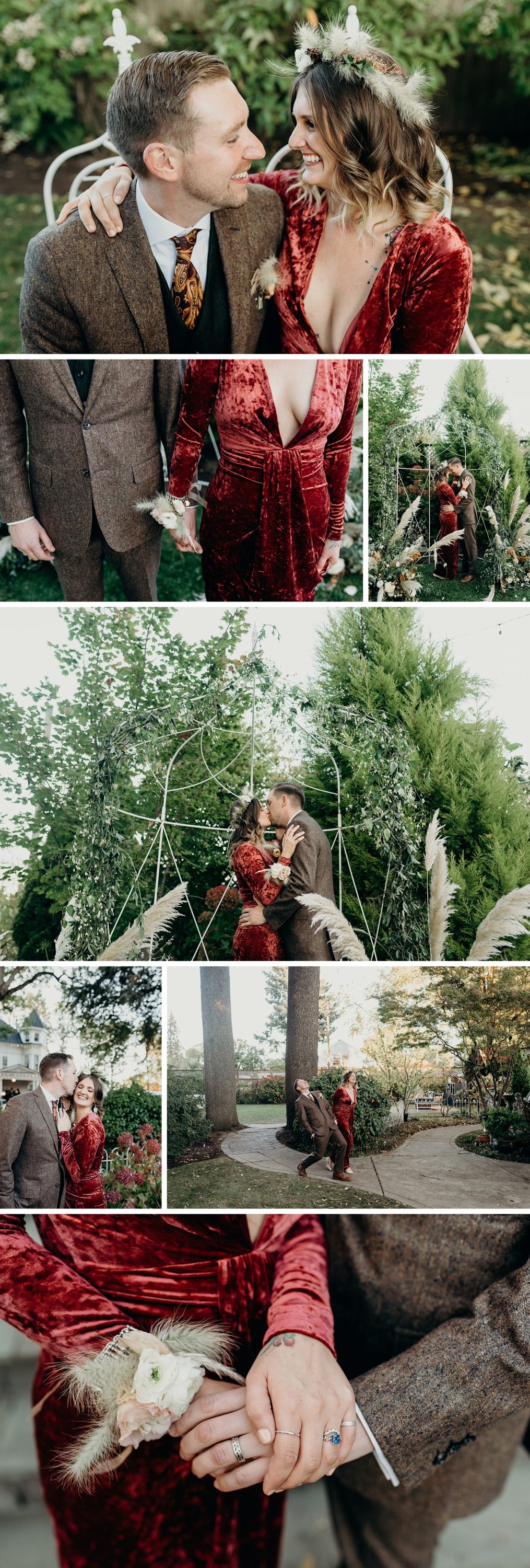Bohemian bridal portraits at this autumn Victorian Belle wedding in Portland, OR. Photographed by Pacific Northwest Wedding Photographer, Briana Morrison