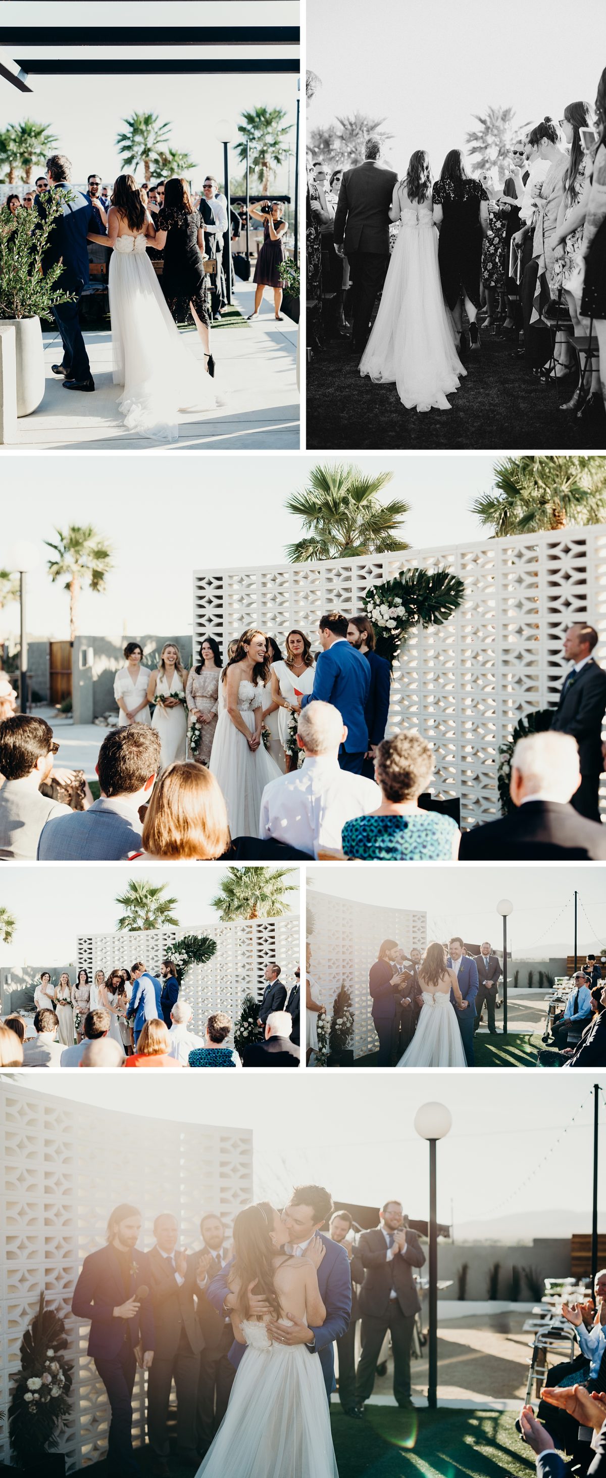 A gorgeous outdoor ceremony in the desert photographed by Briana Morrison.