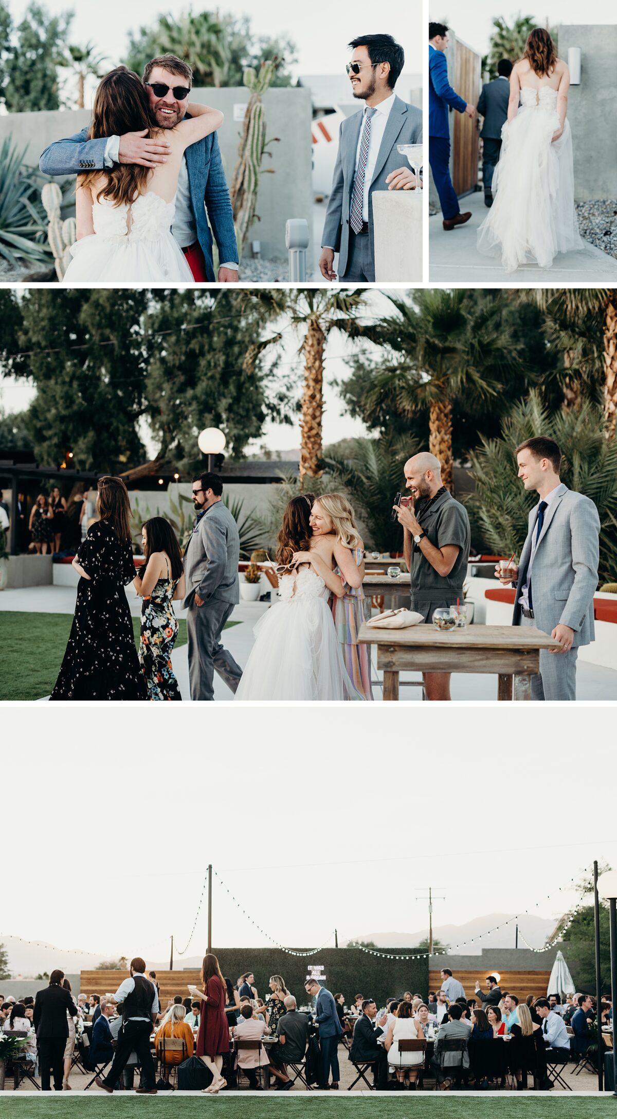 Candid wedding photography at The Lautner Compound in Desert Hot Springs, CA by Briana Morrison.