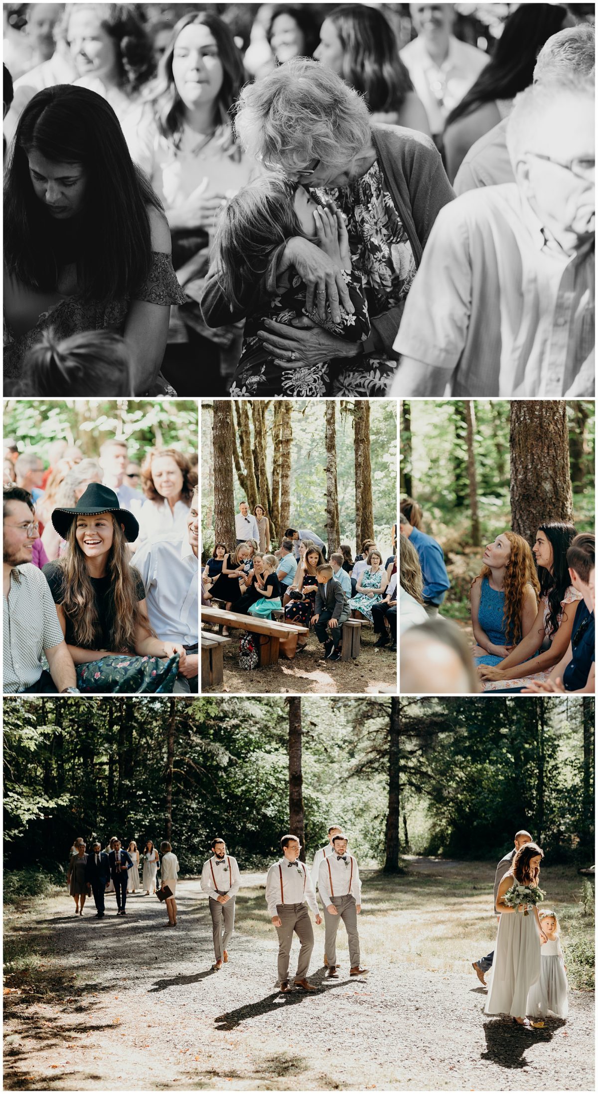 Moments before the ceremony at Camp Cascade. Photography by Portland Wedding photographer, Briana Morrison