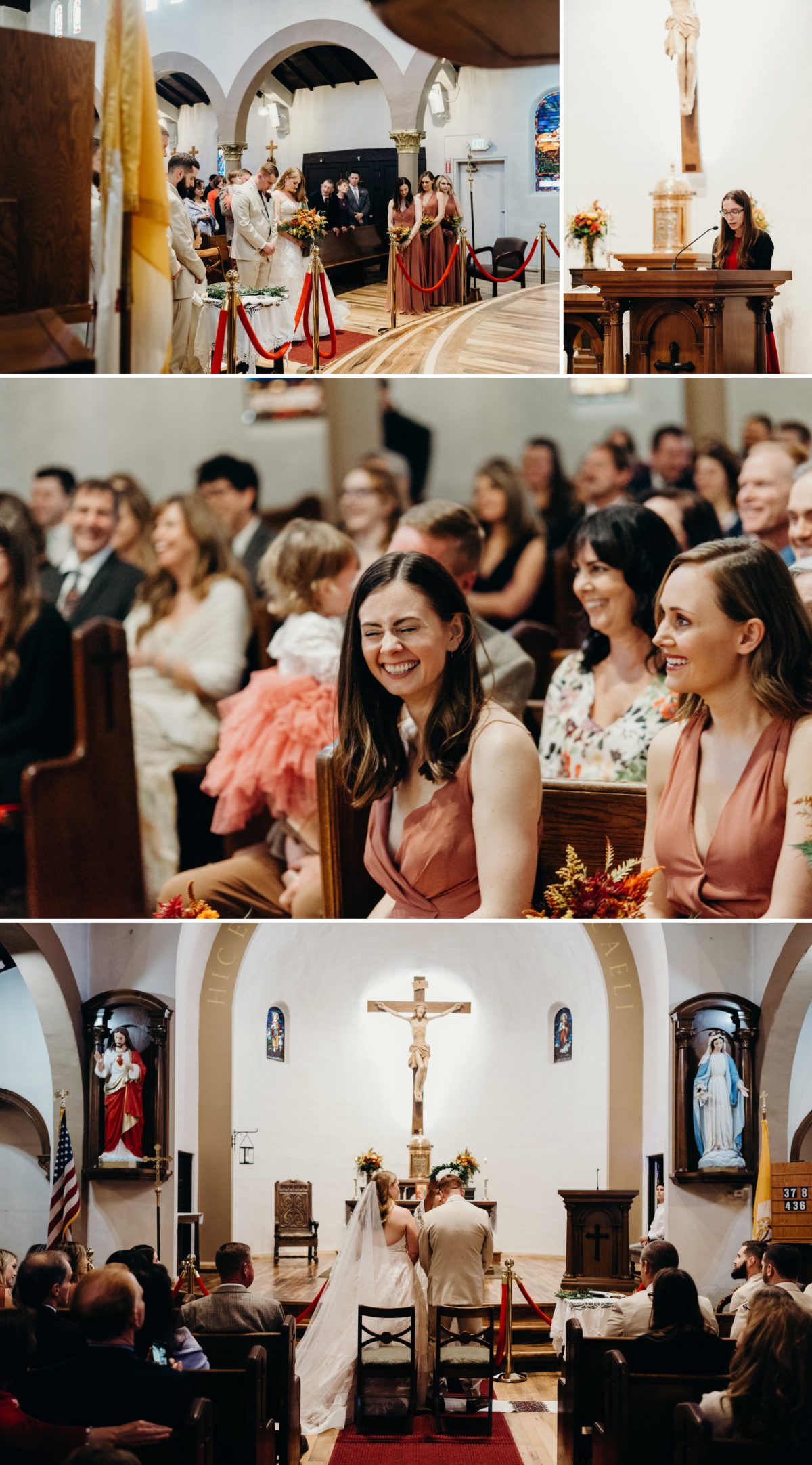 A Sacred Heart Catholic Church wedding in Gridley, CA photographed by Briana Morrison