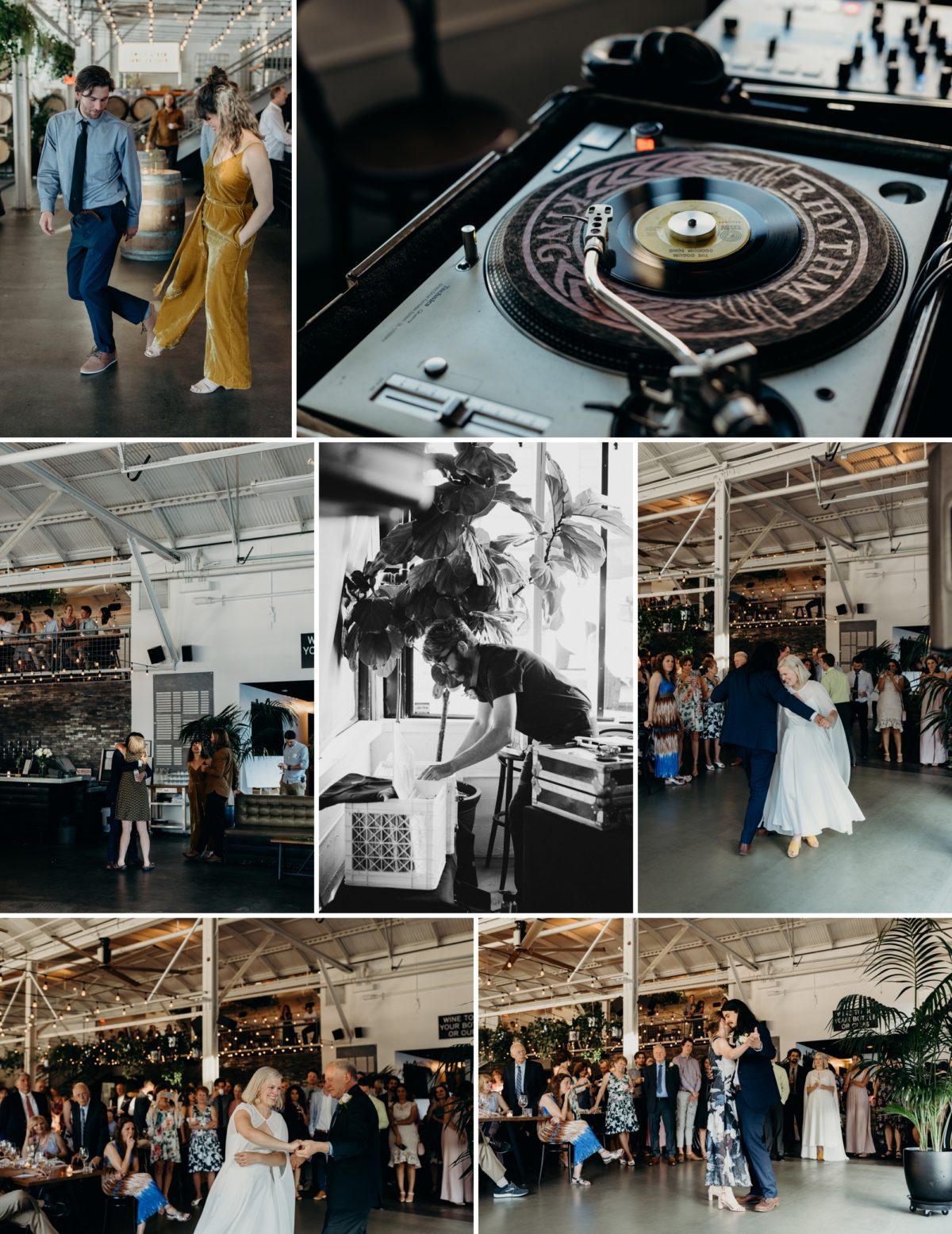 Dancing with DJ Aquaman at this Coopers Hall wedding in Portland, Oregon. Photographs by Briana Morrison Photography