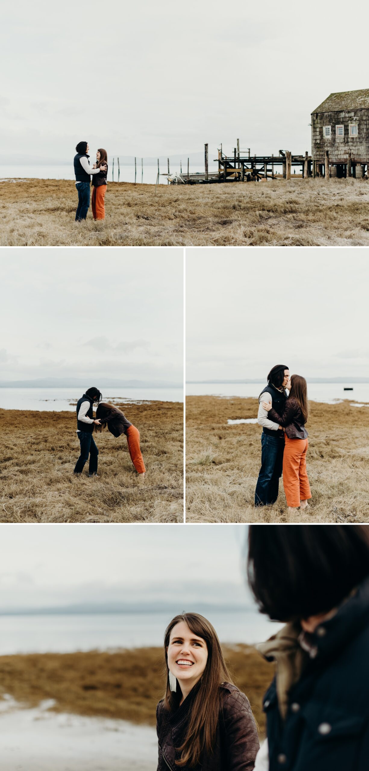 Oysterville, WA engagement portraits by Portland engagement photographer, Briana Morrison