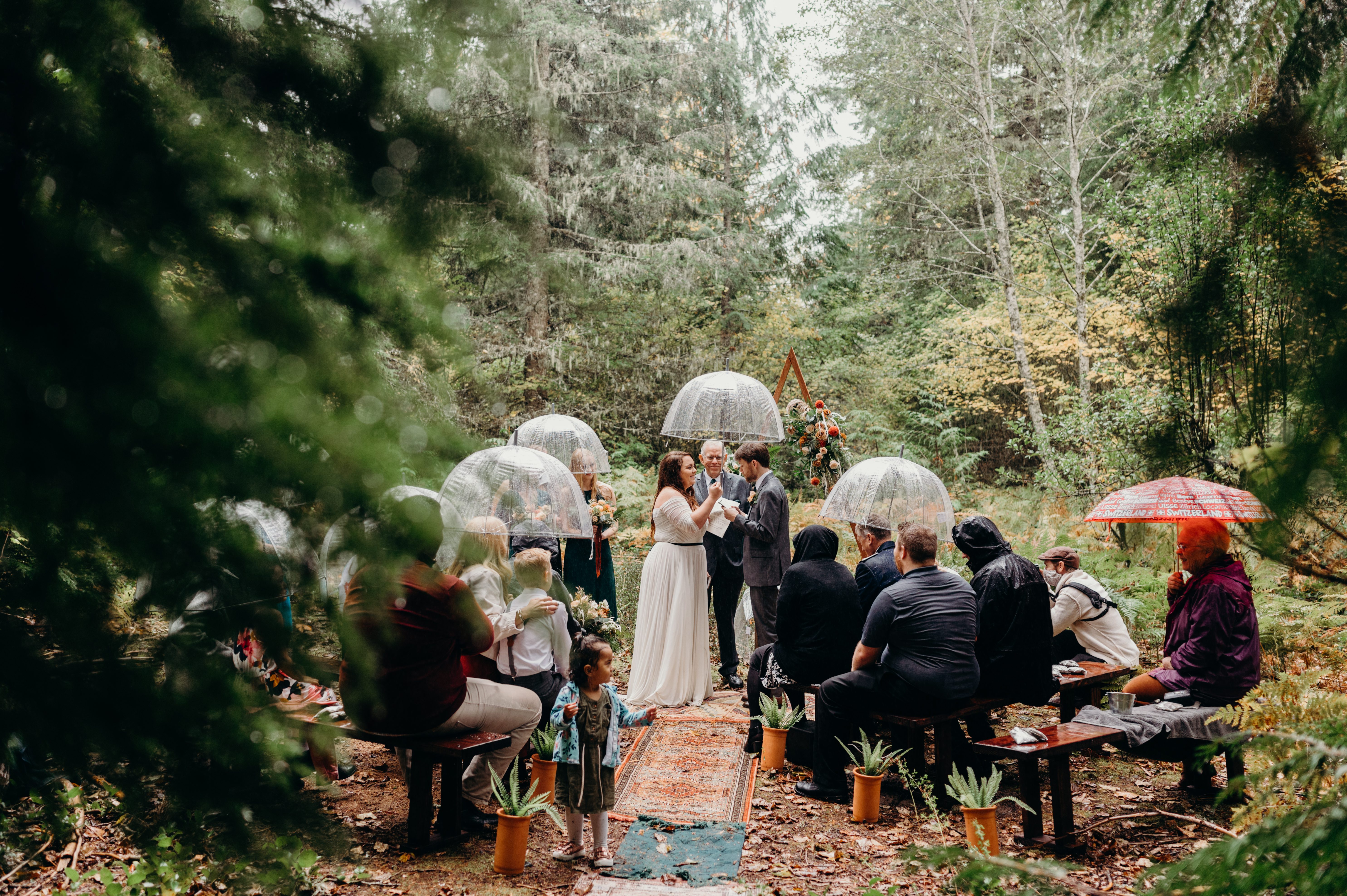 Biggest wedding ceremony tip for the PNW - make a plan for rain!