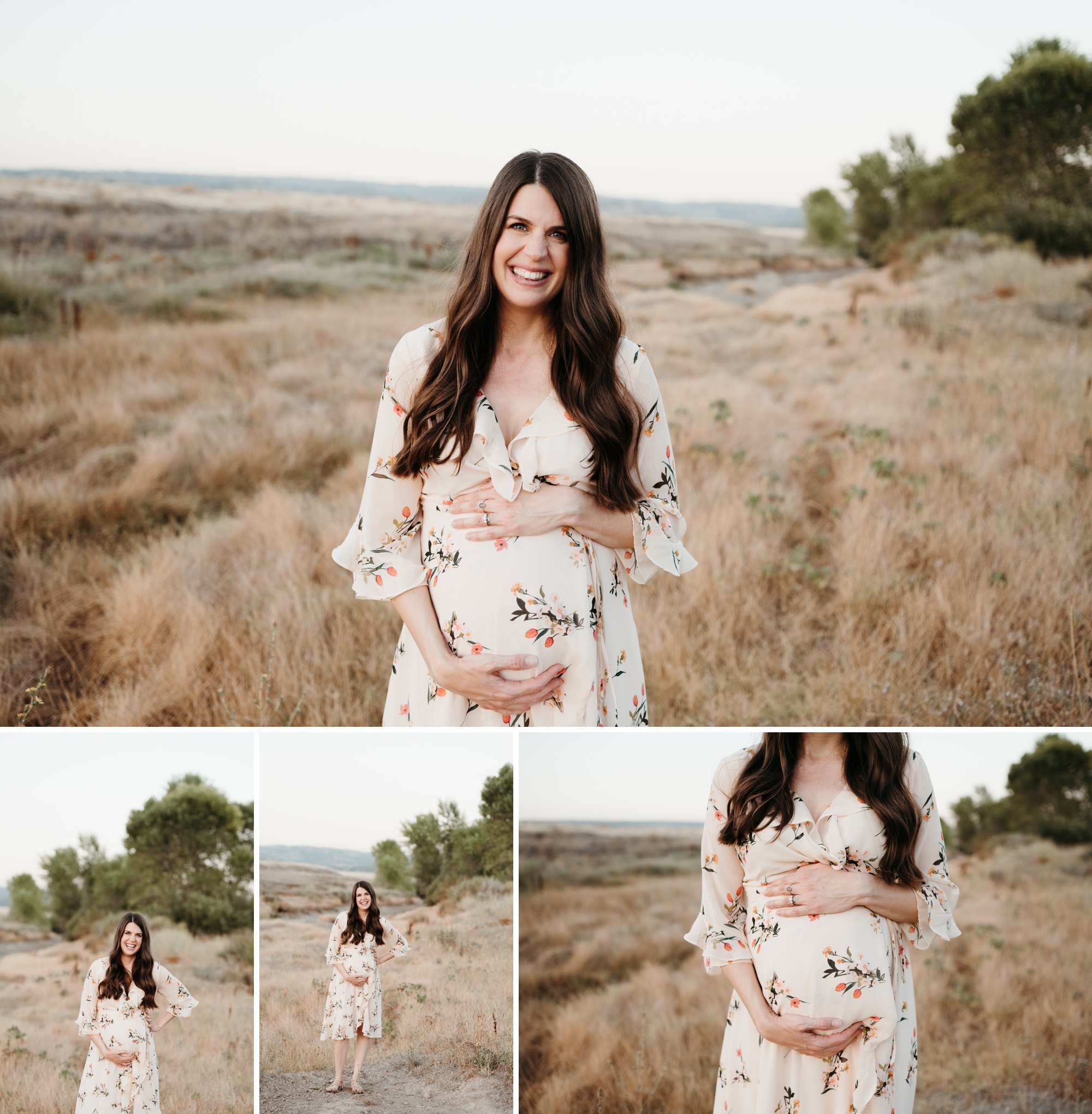 A glowing mom showing off her baby bump! California Maternity Session by Briana Morrison Photography