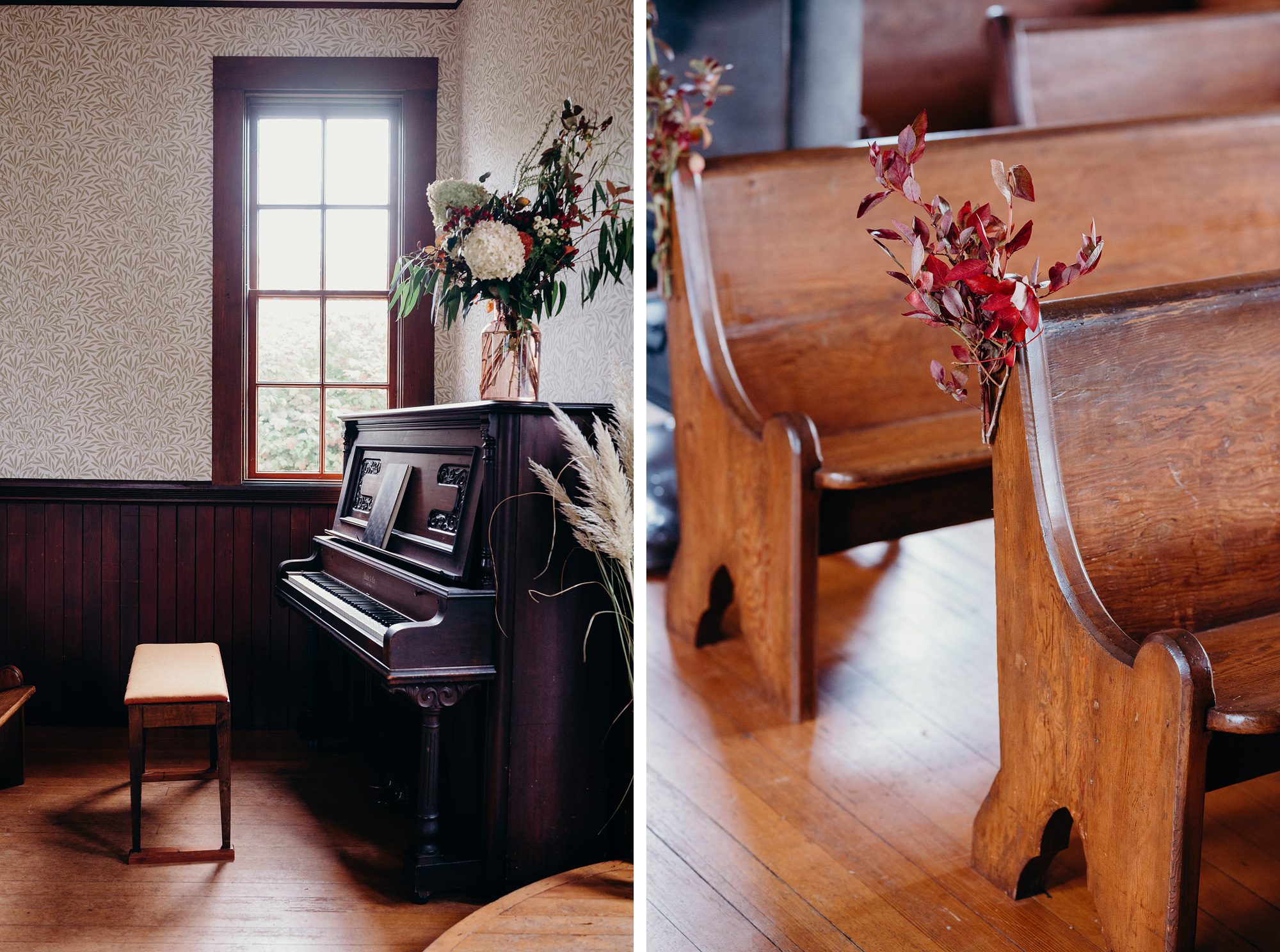 Oysterville Church Interior Details by Briana Morrison Photography