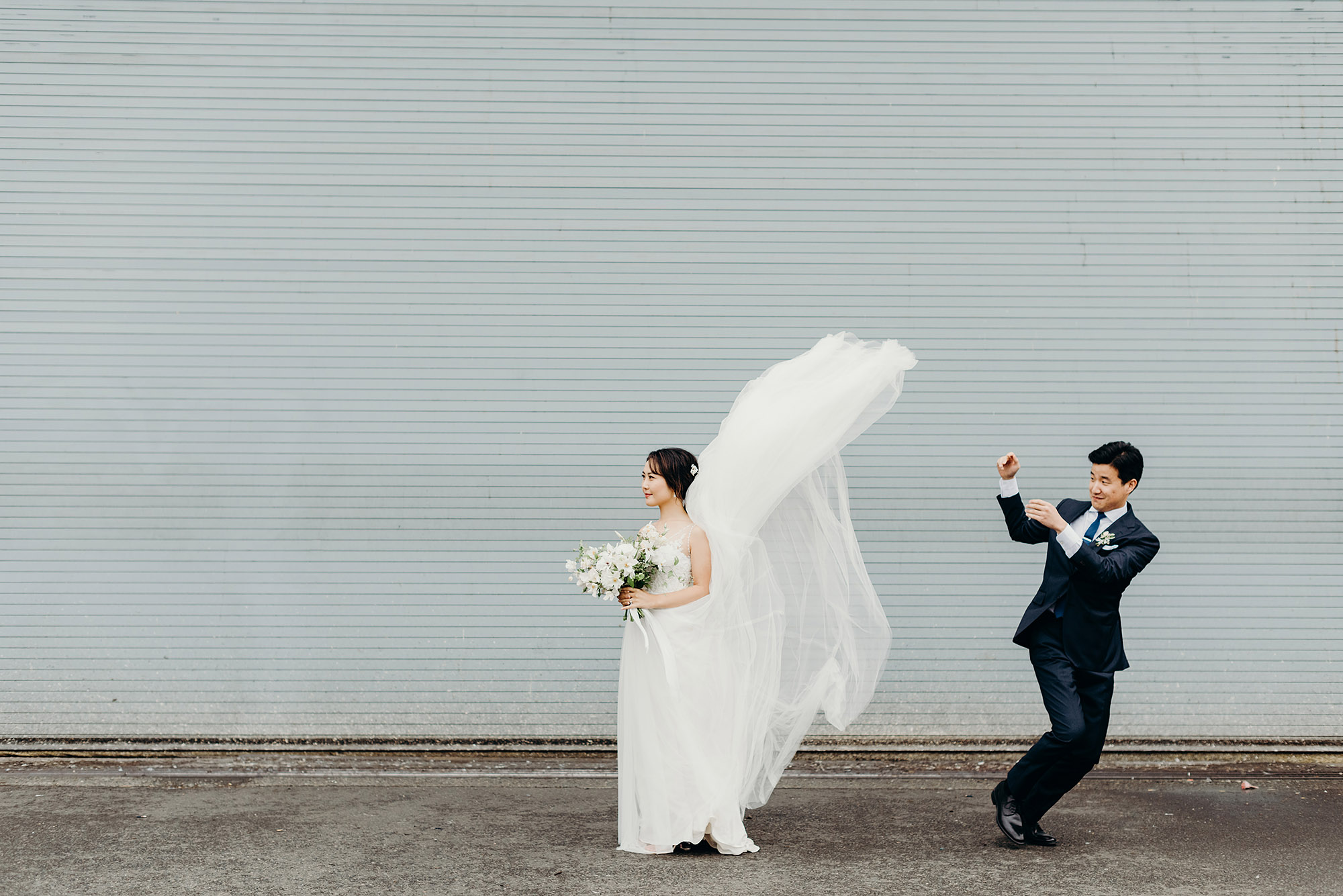 Metropolist Wedding Seattle Bridal Gown in Wind