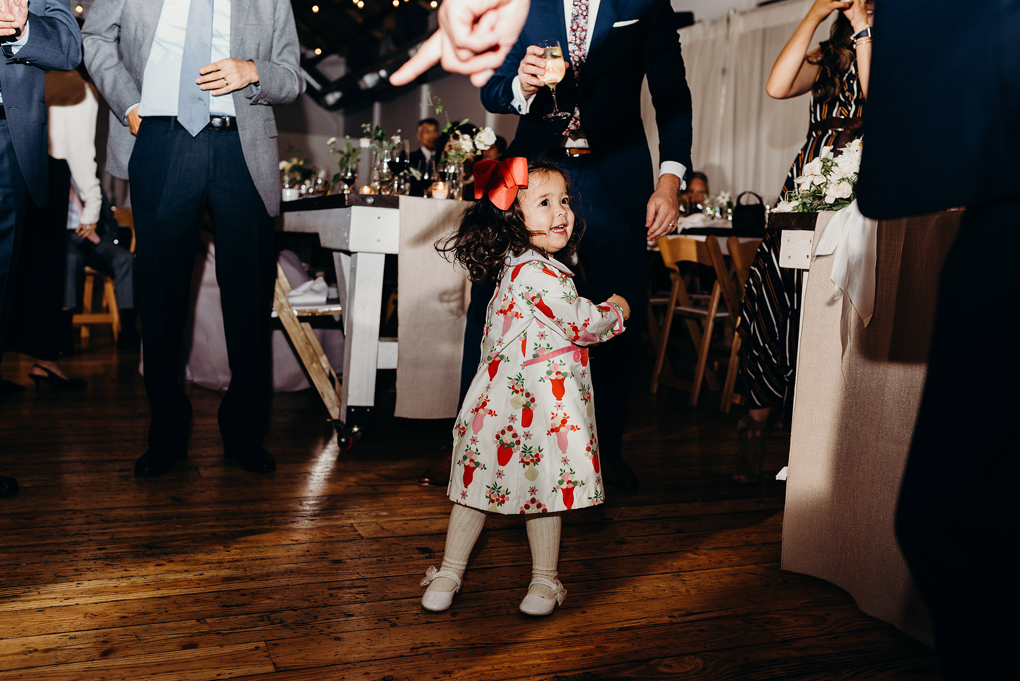 Little Girl Dancing at Reception