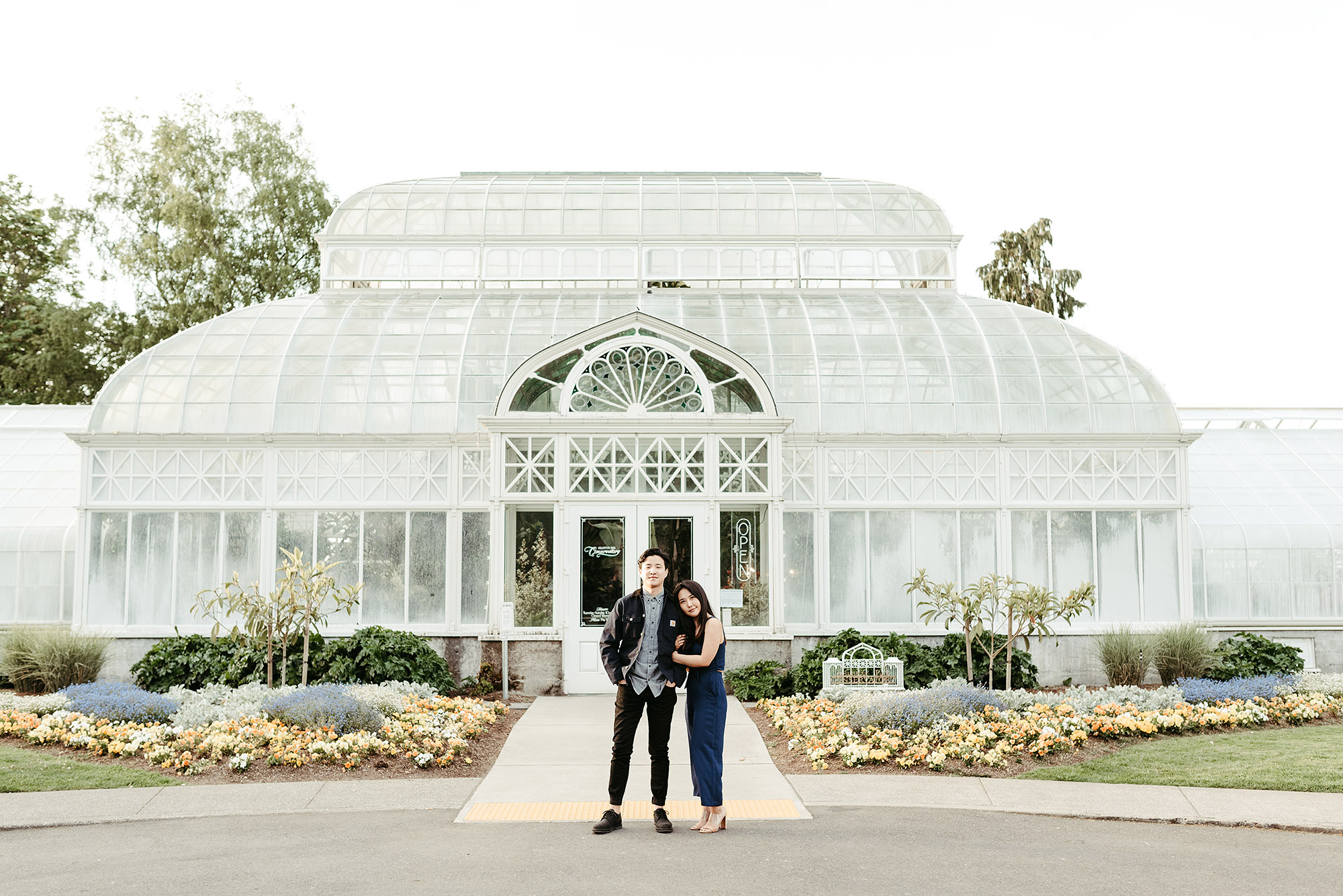 Engagement Portraits at the Volunteer Conservatory in Seattle