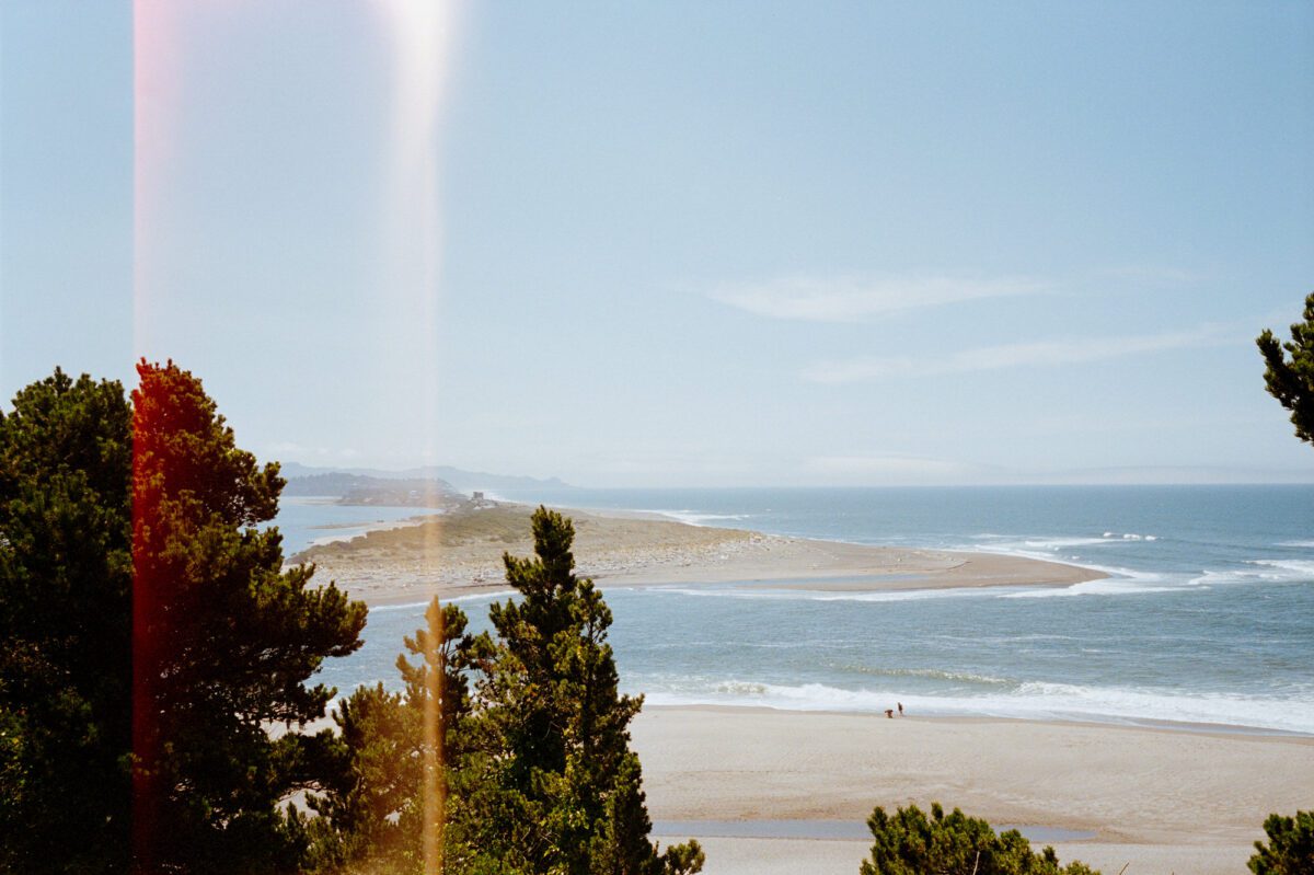 View of the beach you can walk to from Salmonberry Inn in Lincoln City, OR - Captured on 35mm film.