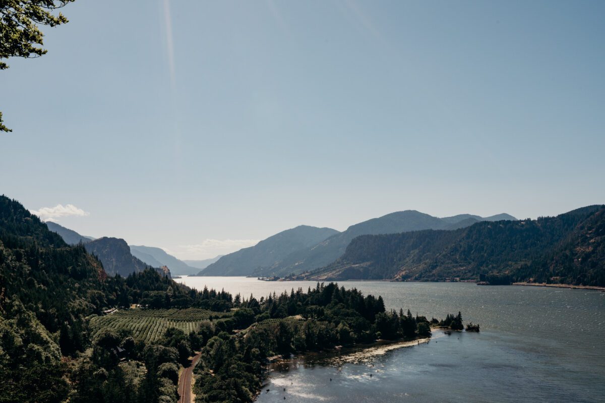 View from the Columbia River Gorge wedding venue, Griffin House.